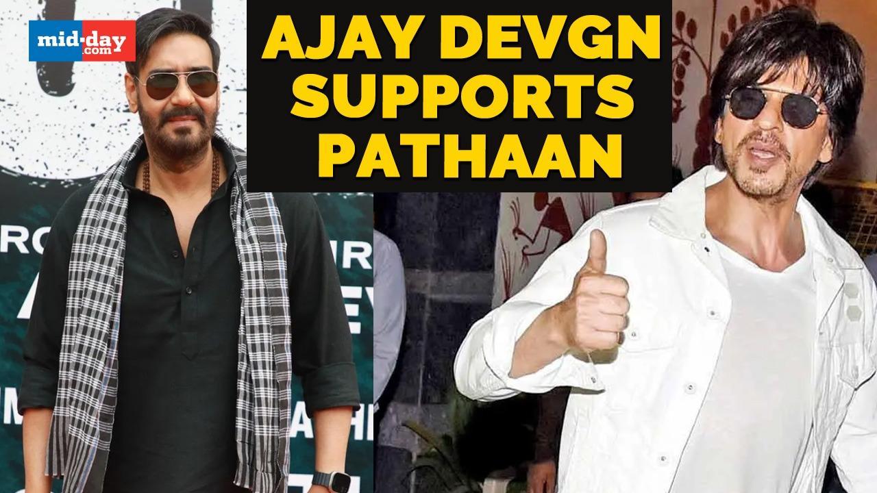 Ajay Devgn Supports Pathaan At Bhola Teaser Launch